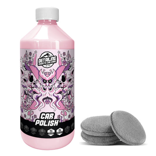 Car Polish 500ml with 3x Polishing Pads