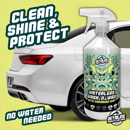 Waterless Wash & Wax 2 x 1L (with 2 Microfibre Cloths)